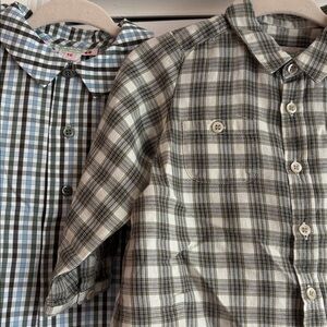 Bonpoint Baby Boy Plaid Checkered Button Down Shirts